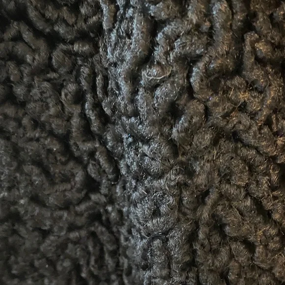 Vintage Black Curly Lamb Jacket w/Mink Collar - Picture 3 of 7